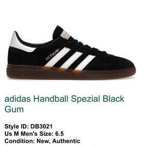 Adidas Samba Handball Spezial Black Gum, men’s 6.5 women’s 7.5 - 8